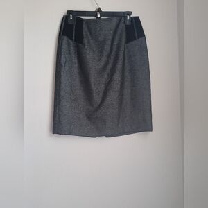 ANTONIO MELANI Skirt Women 4 Charcoal & Black Pencil Skirt Career Preppy Elegant